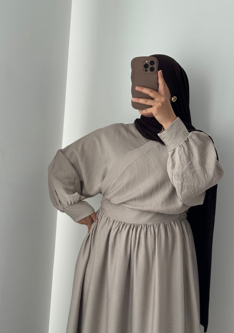 Robe porte feuille - TAUPE