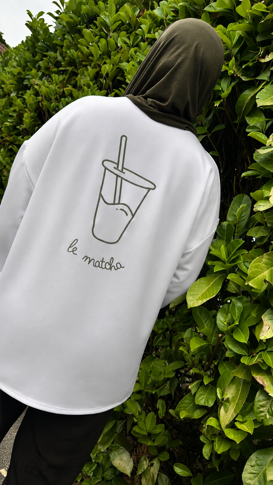 T SHIRT MANCHES LONGUES MATCHA - KAKI