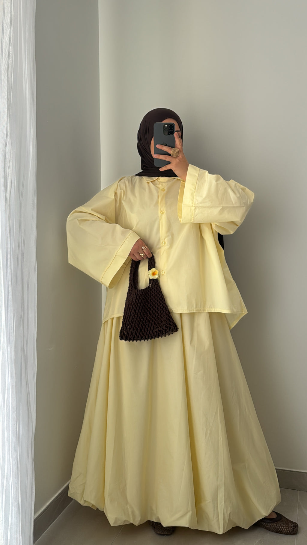 Chemise oversize - JAUNE BEURRE