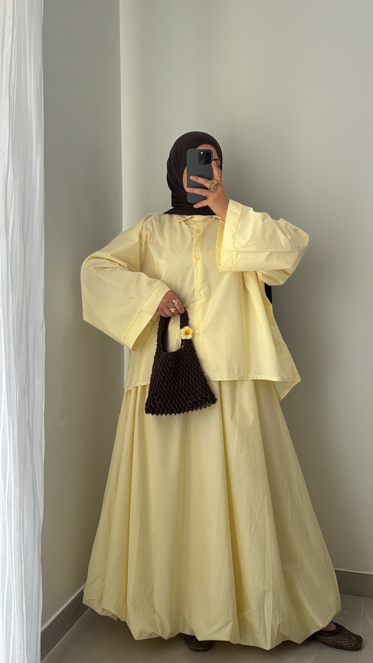 Chemise oversize - JAUNE BEURRE