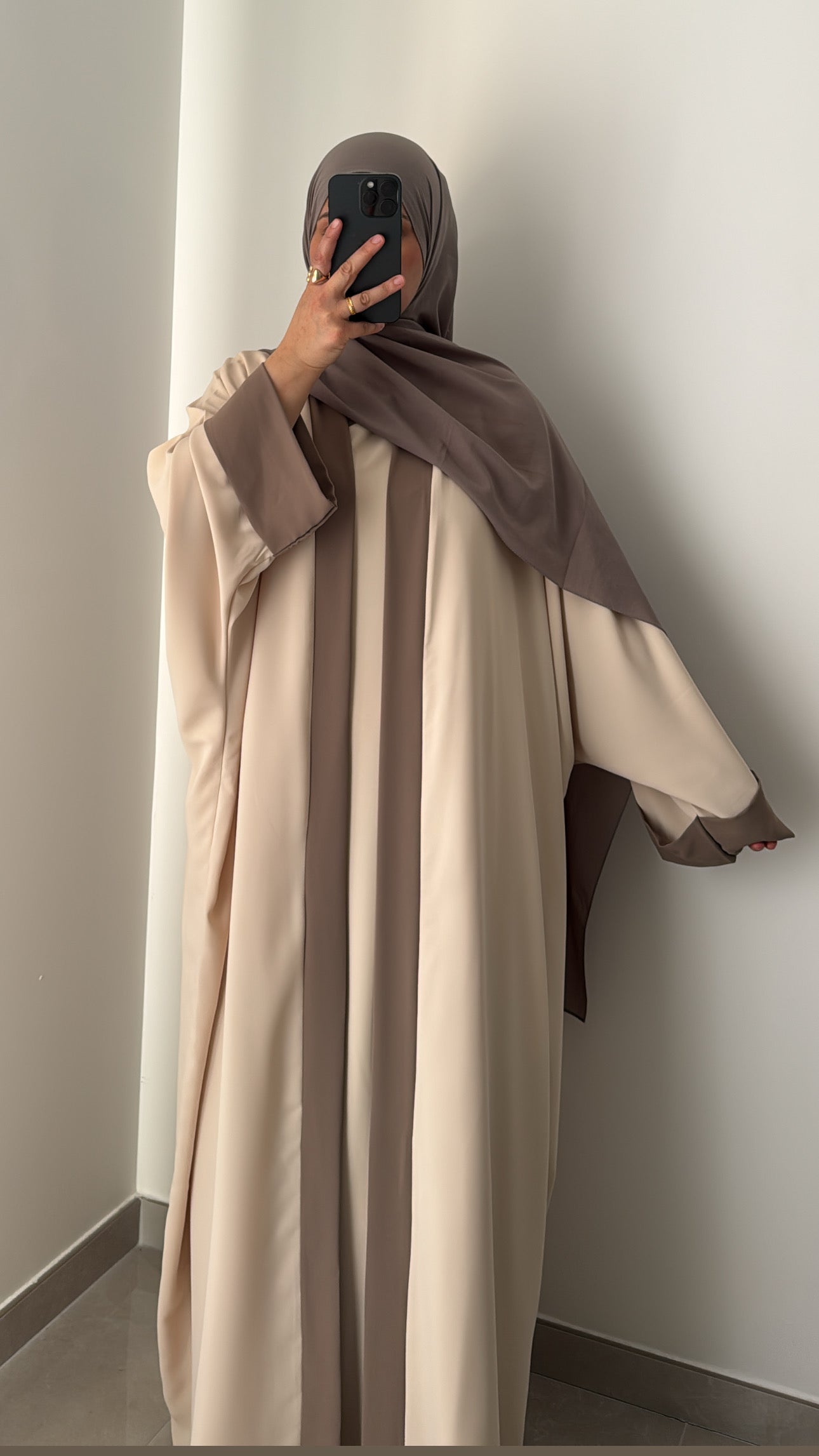 Abaya SIENNA - BICOLORE