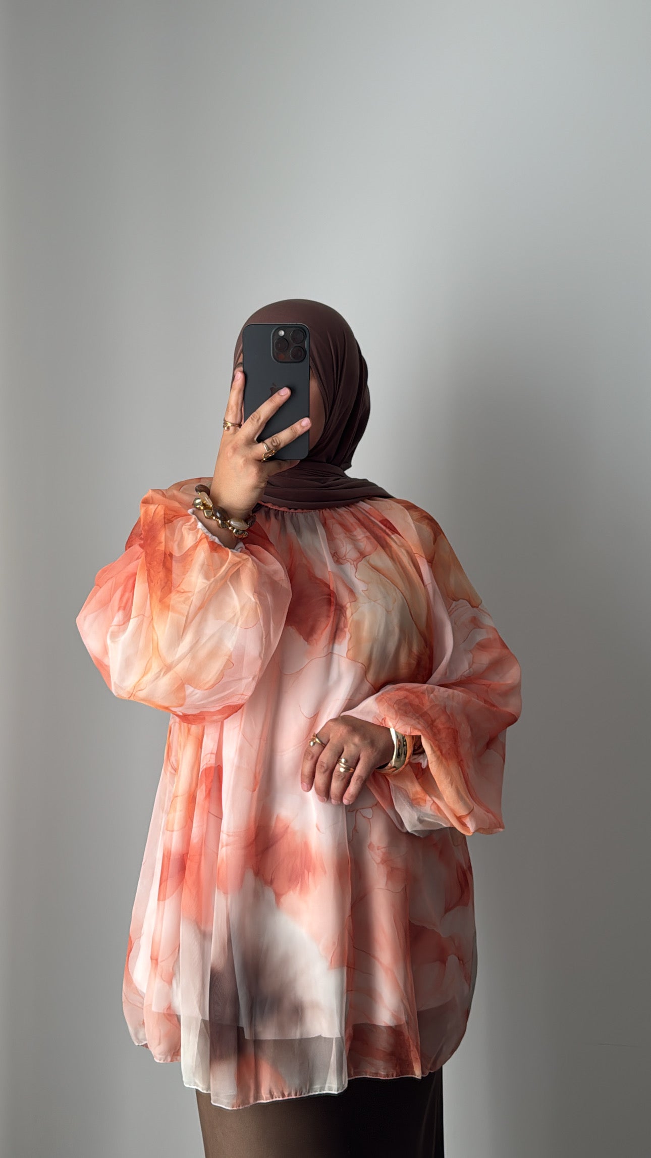 BLOUSE MOUSSELINE - ORANGE