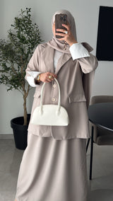 Ensemble Tailleur veste / jupe - TAUPE