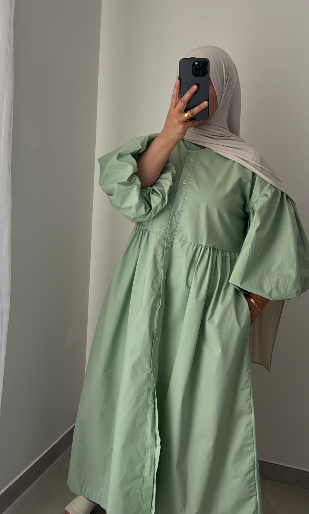 Robe ELEA - VERT EAU