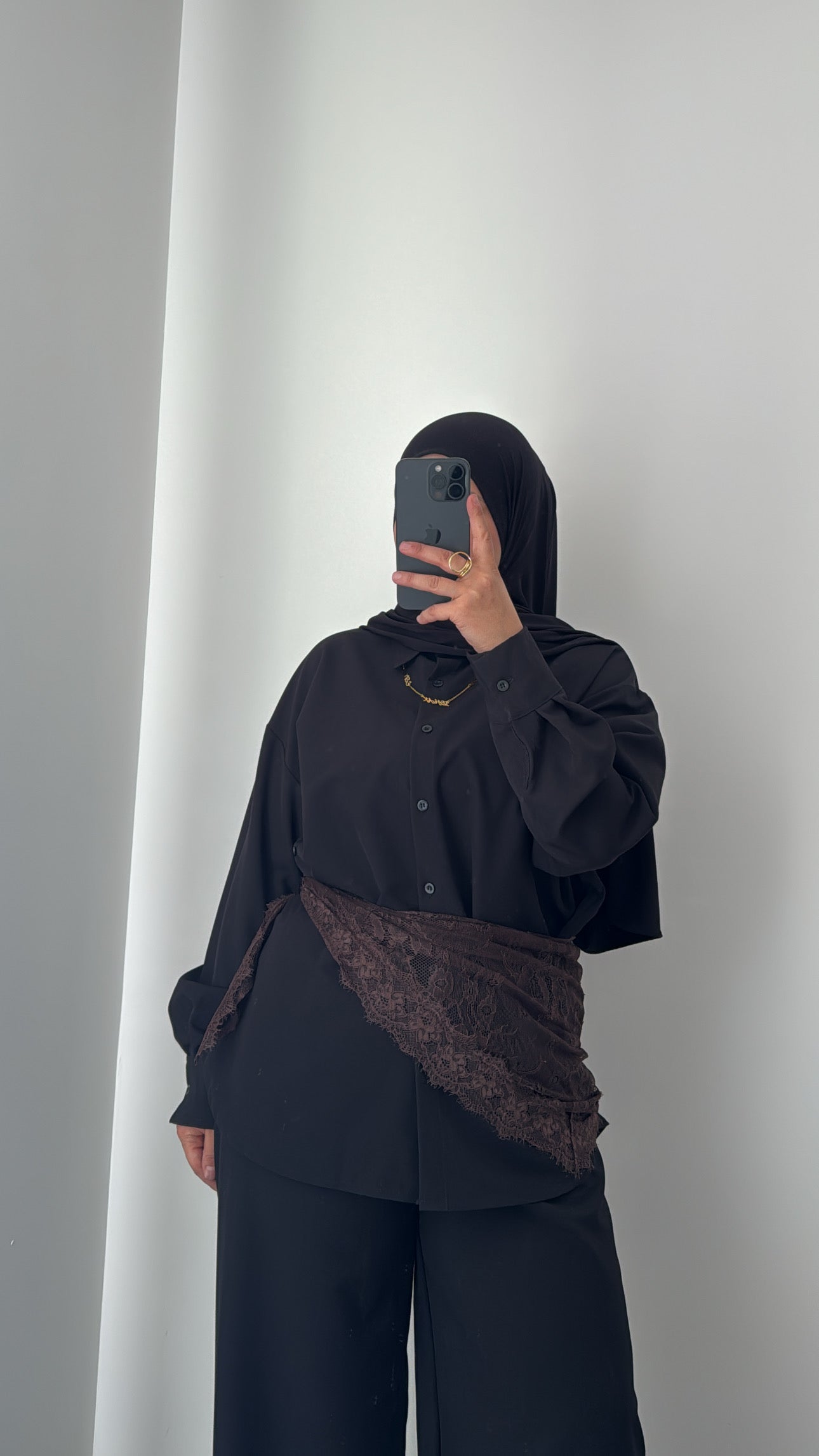 Foulard triangulaire dentelle - 2 coloris