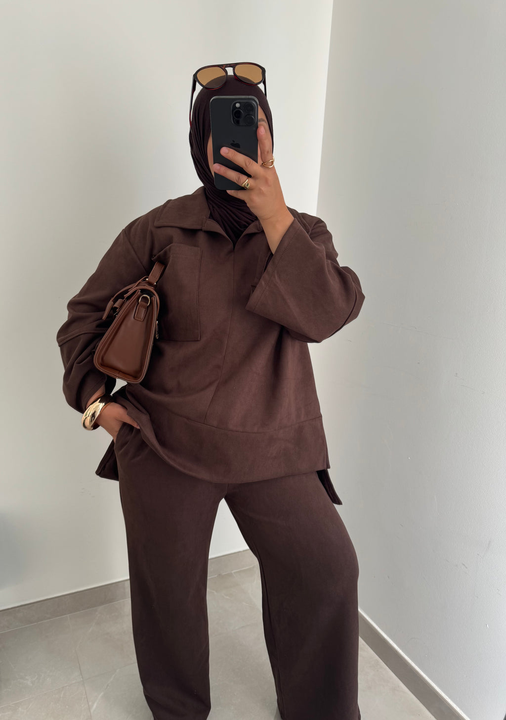 Ensemble SUEDA pantalon - MARRON