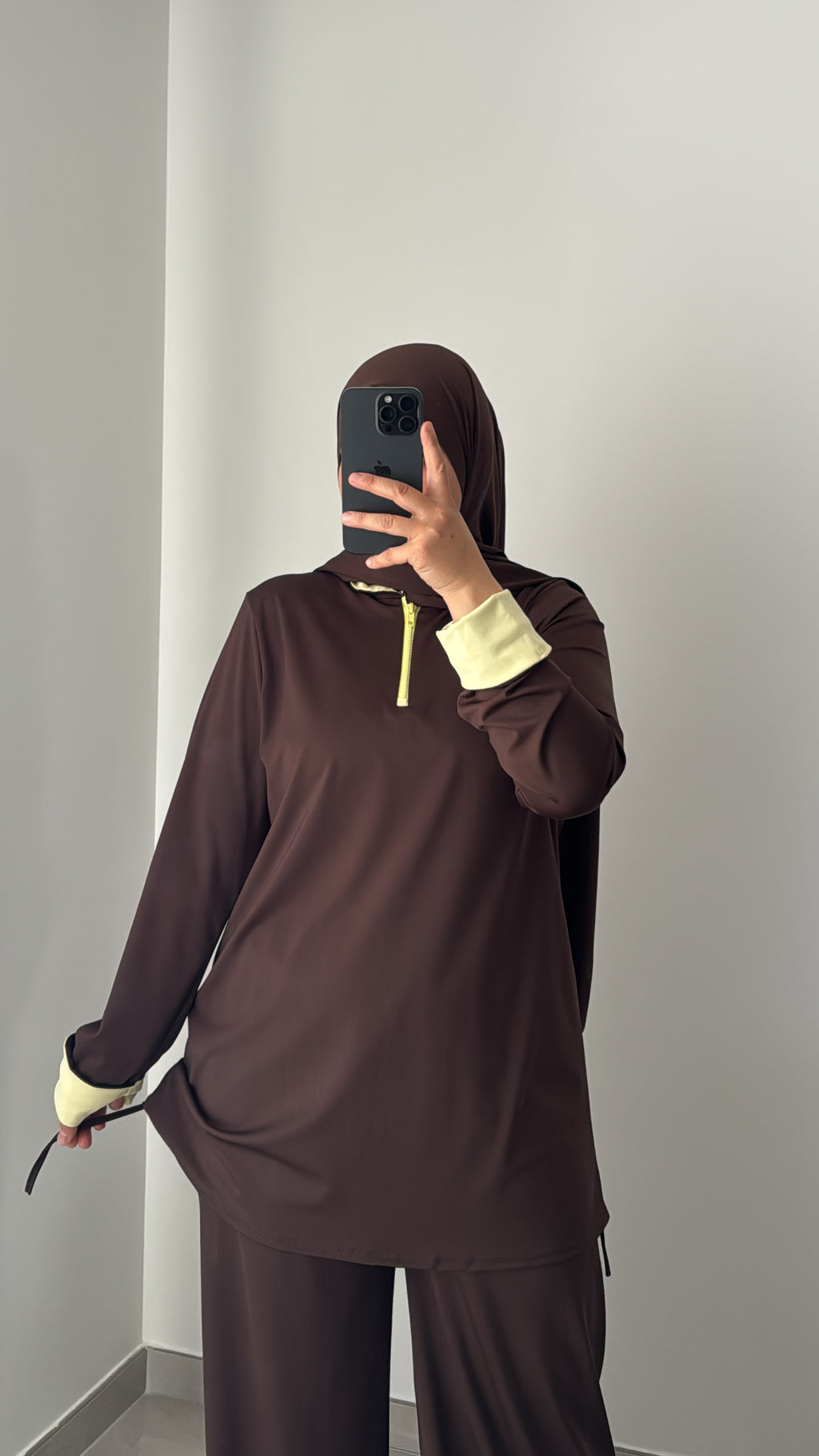Burkini AZURA - MARRON /JAUNE