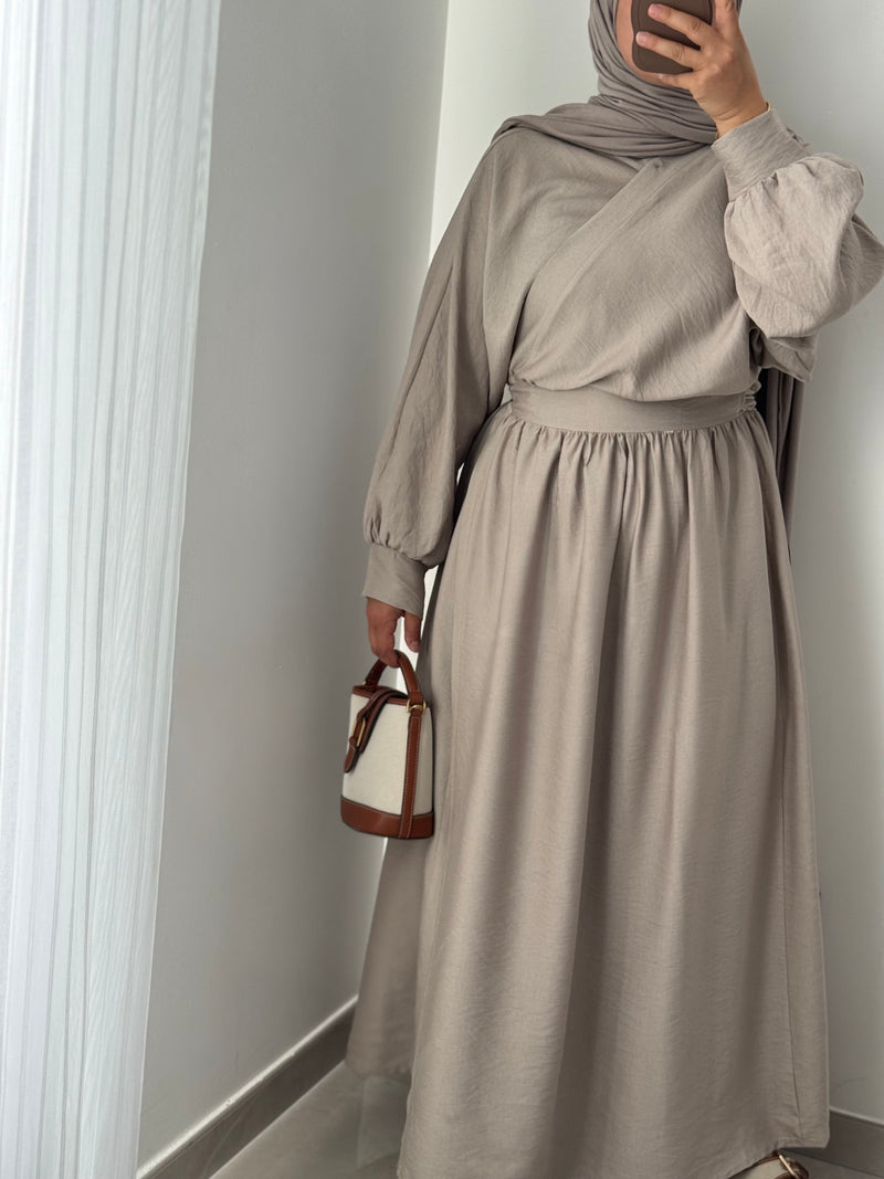Robe porte feuille - TAUPE