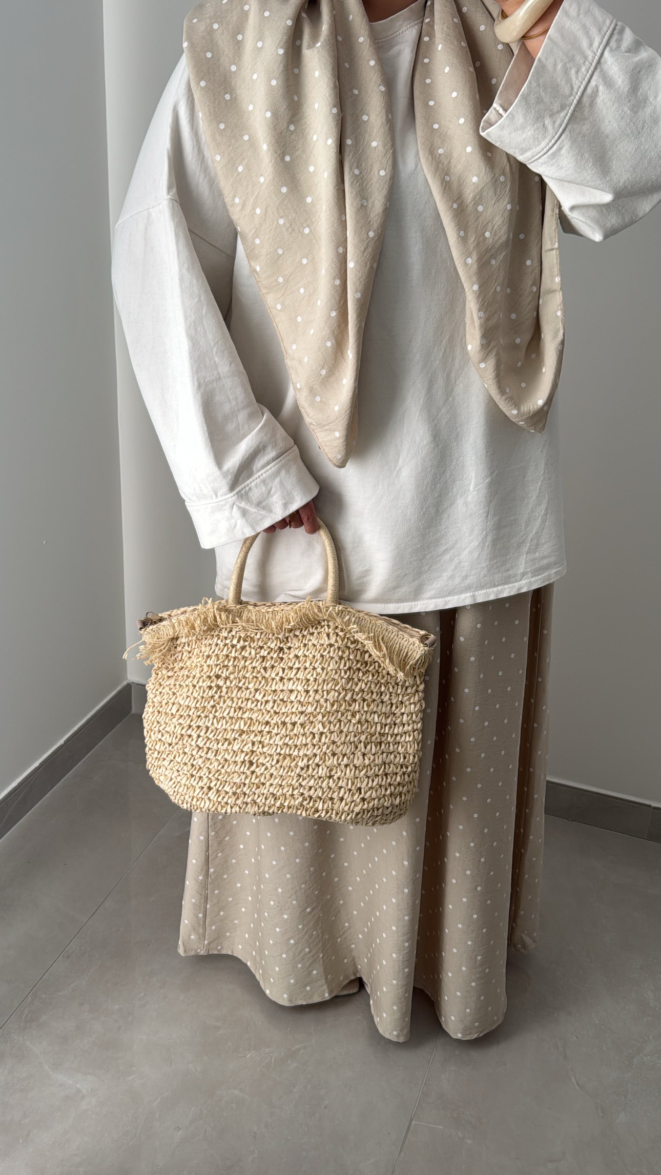 Ensemble NEVIA ( jupe + hijab ) - BEIGE