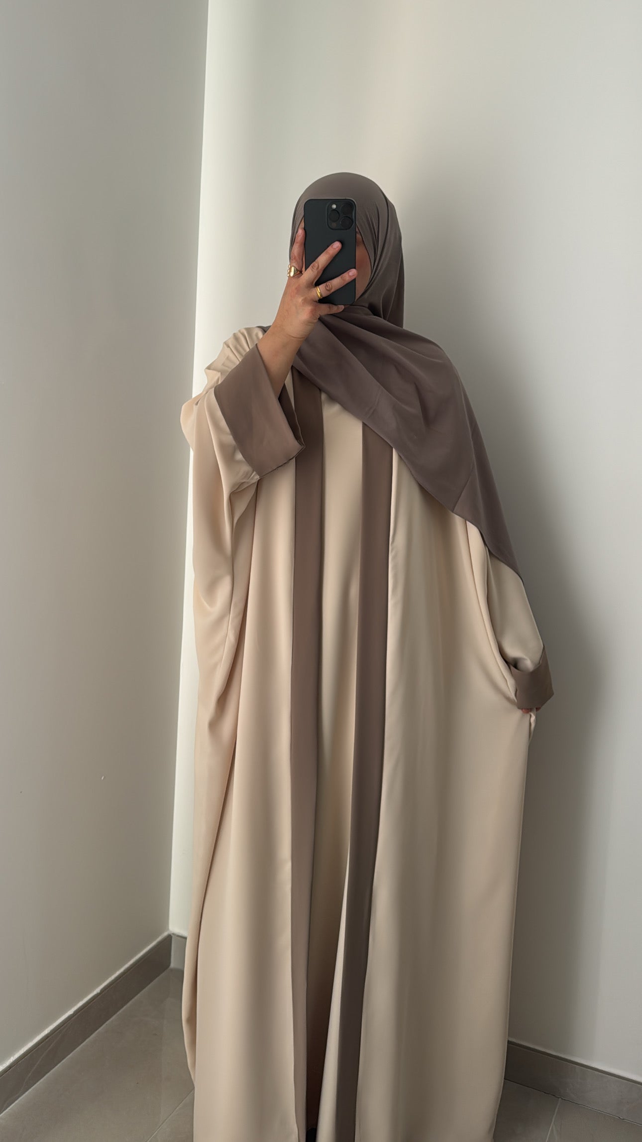 Abaya SIENNA - BICOLORE