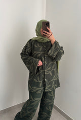 Ensemble FLOWERS - Vert Kaki