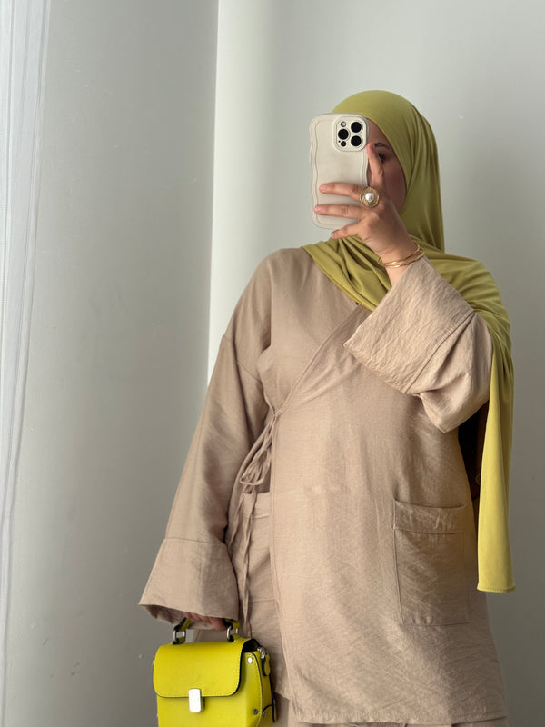 Ensemble IRIS -BEIGE FONCÉ