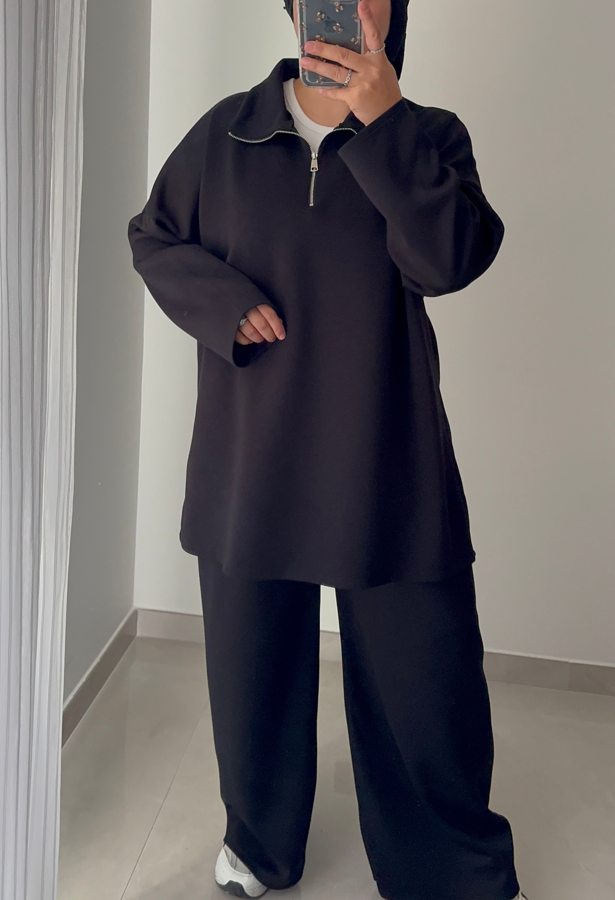 Ensemble COMFY ZIP ( au toucher doux ) - NOIR