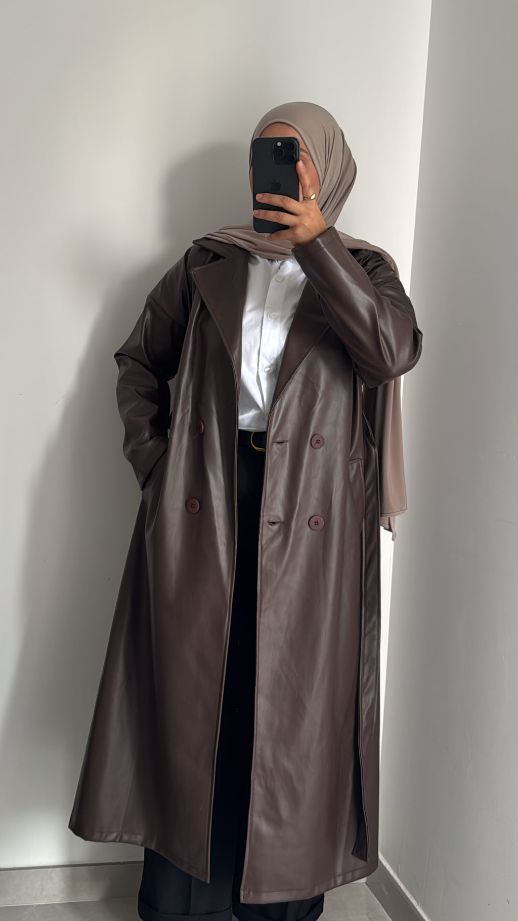 Trench similicuir - MARRON