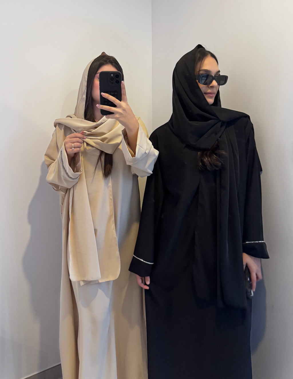 Robe de prière avec foulard intégré - BEIGE