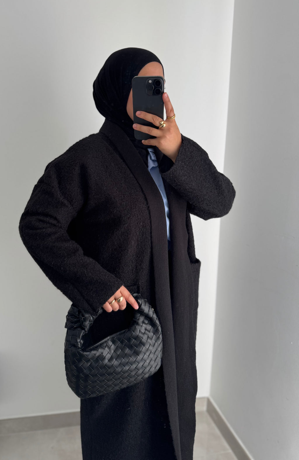 Veste manteau - NOIR