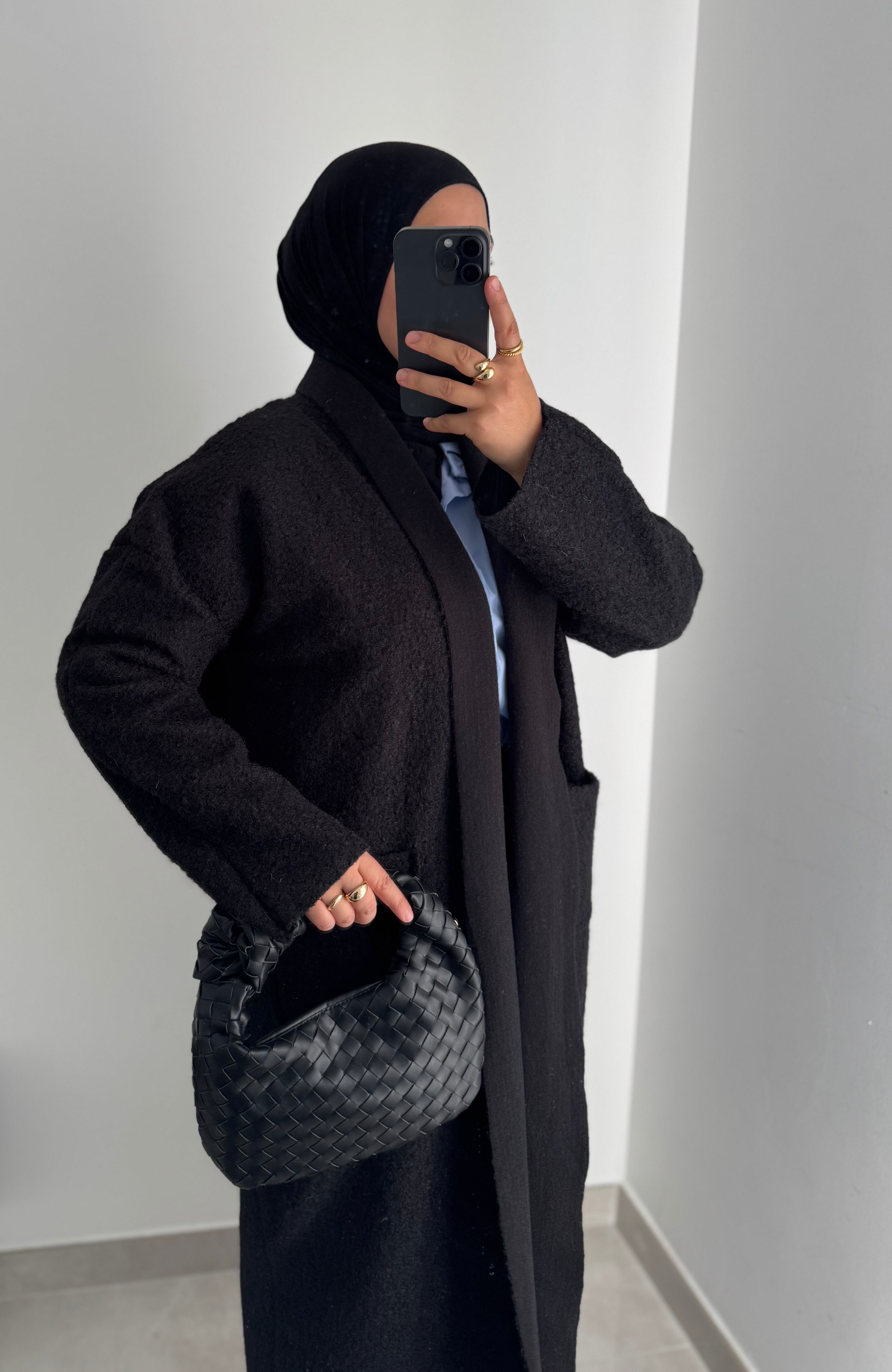 Veste manteau - NOIR