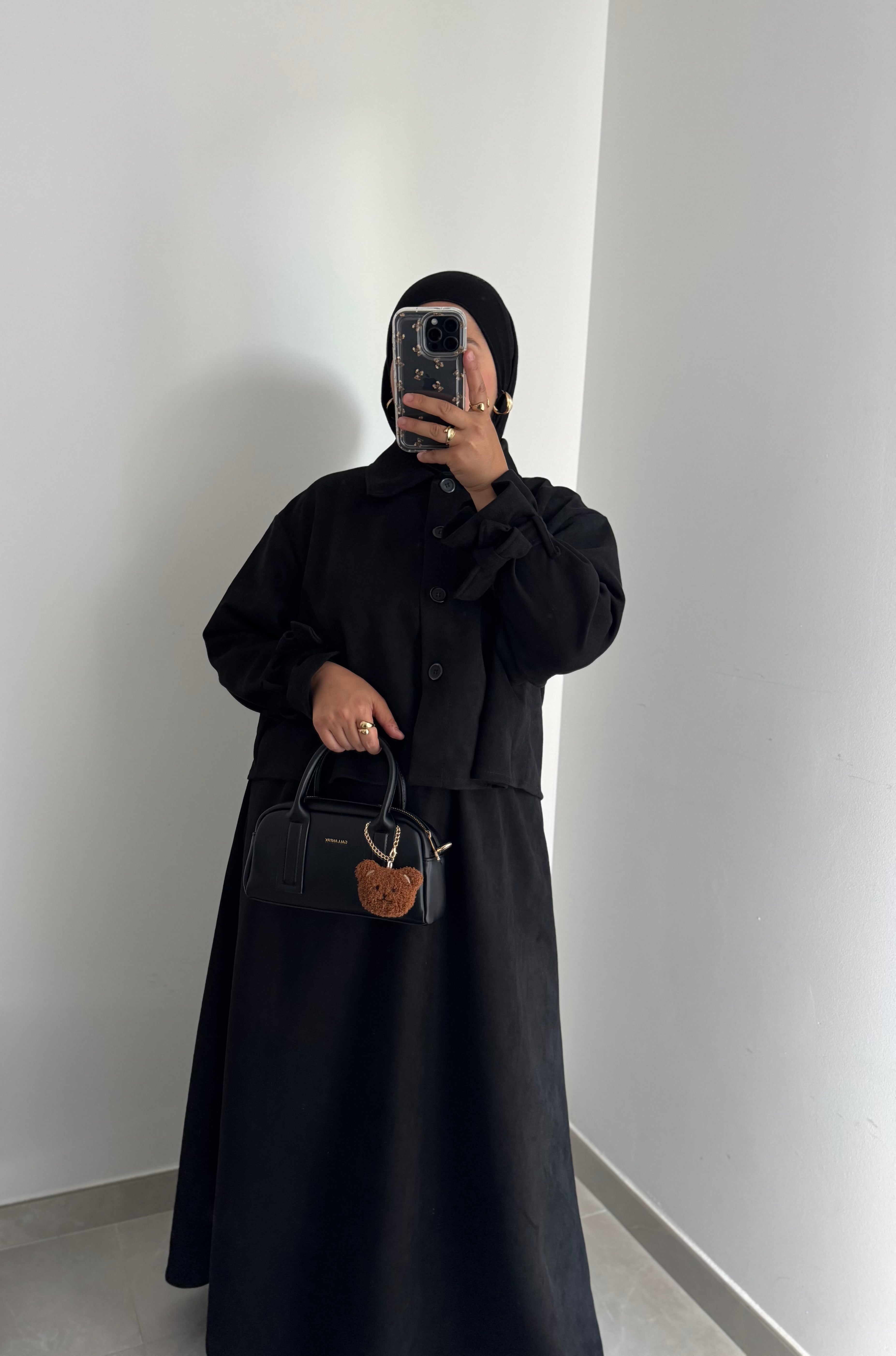 Ensemble SUEDA JUPE - NOIR