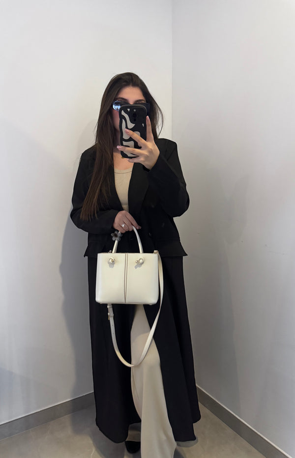 VESTE BLAZER LONG - NOIR