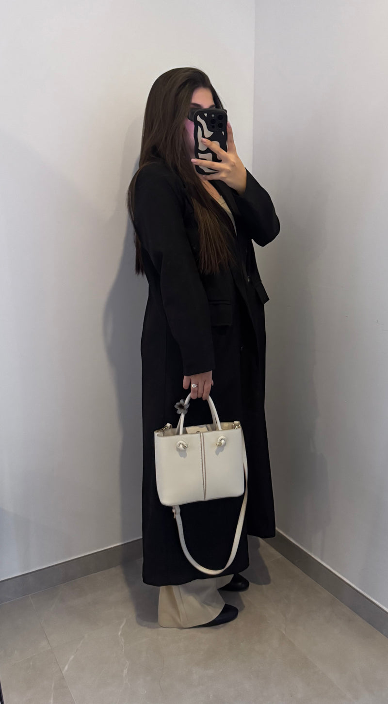 VESTE BLAZER LONG - NOIR