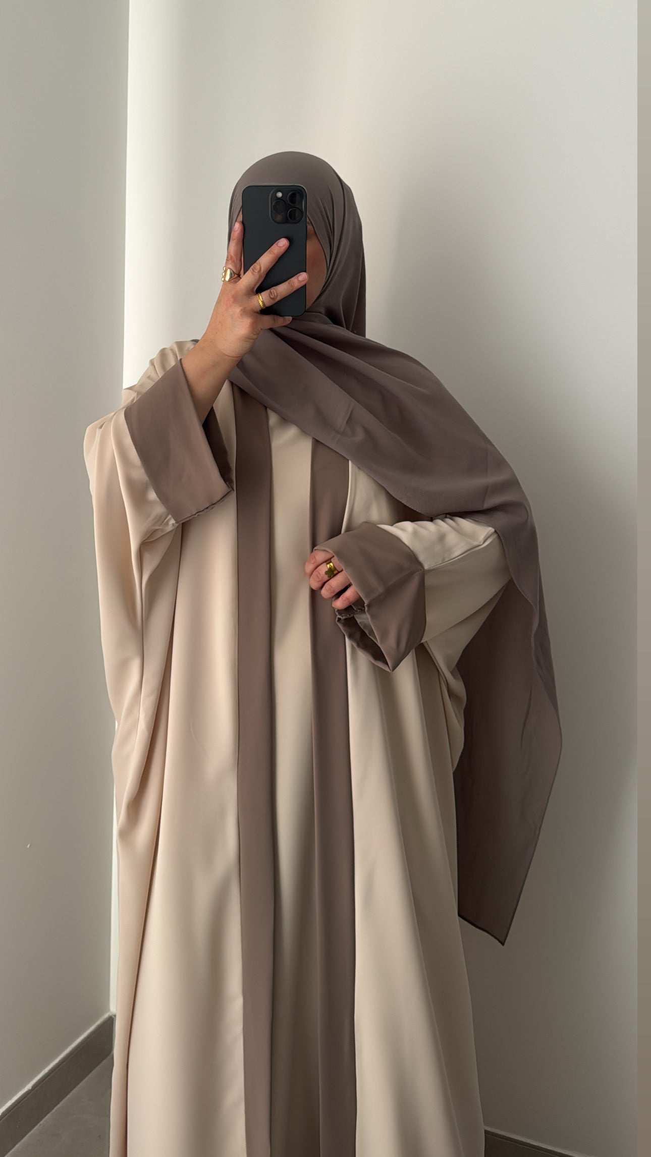 Abaya SIENNA - BICOLORE