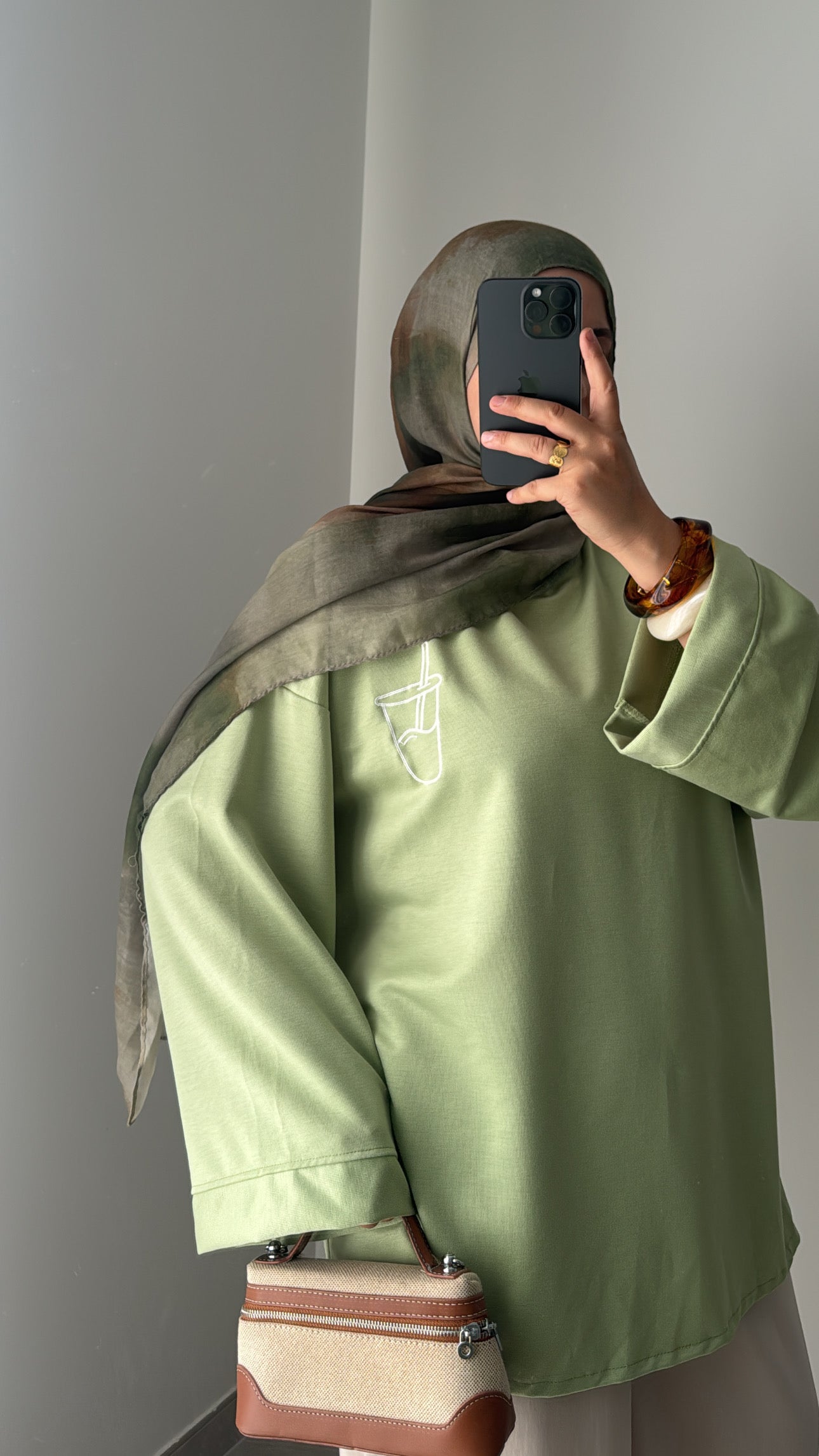 T SHIRT MANCHES LONGUES MATCHA - VERT