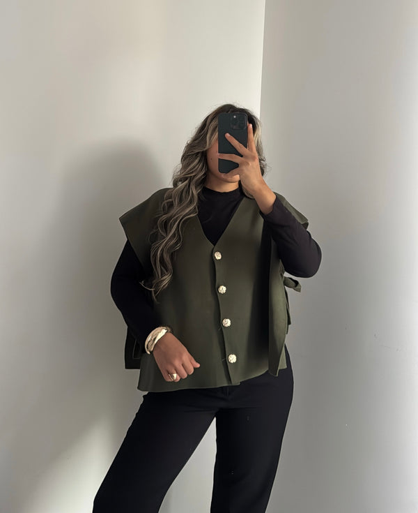 Pull sans manches SIENA - KAKI