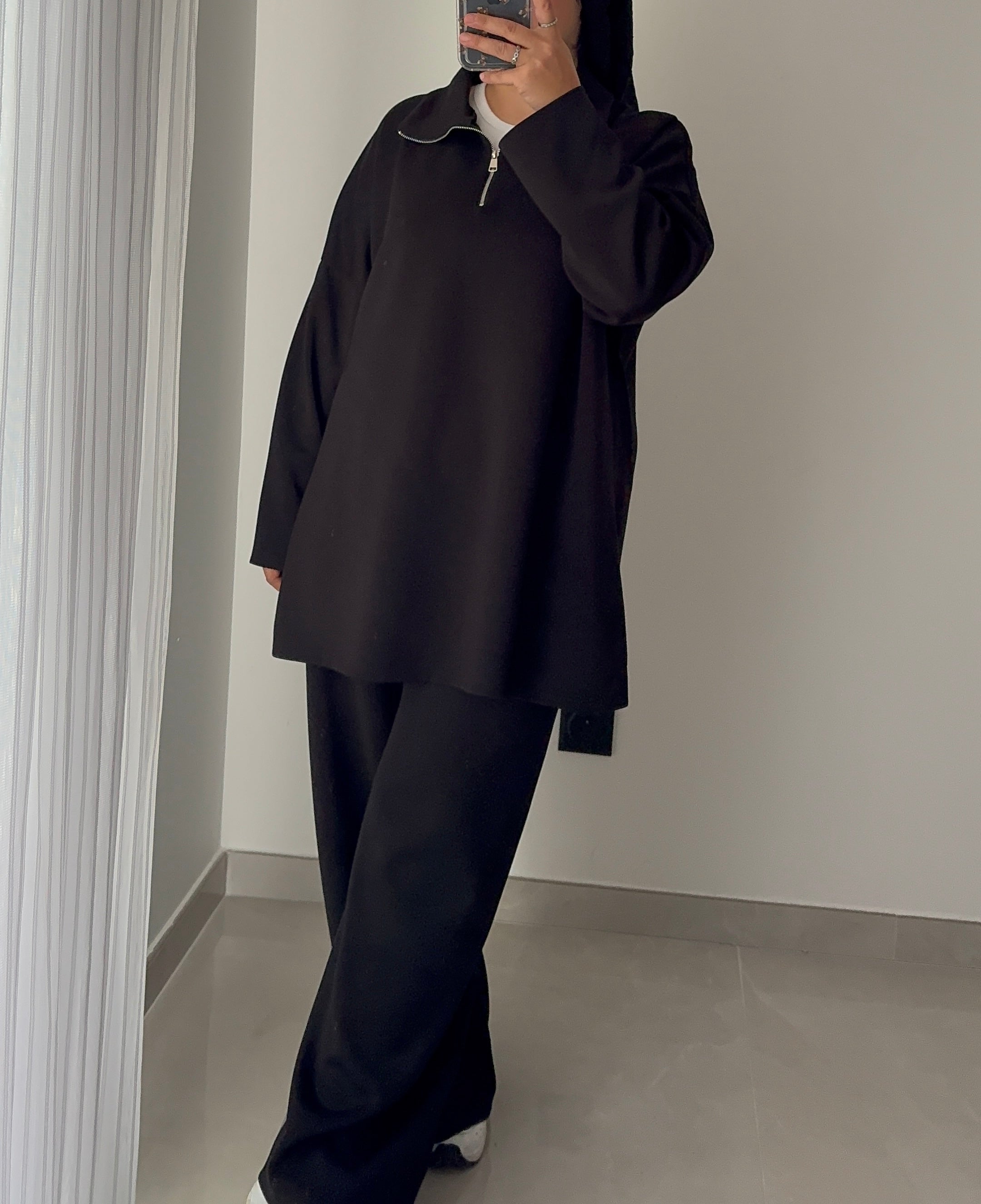 Ensemble COMFY ZIP ( au toucher doux ) - NOIR