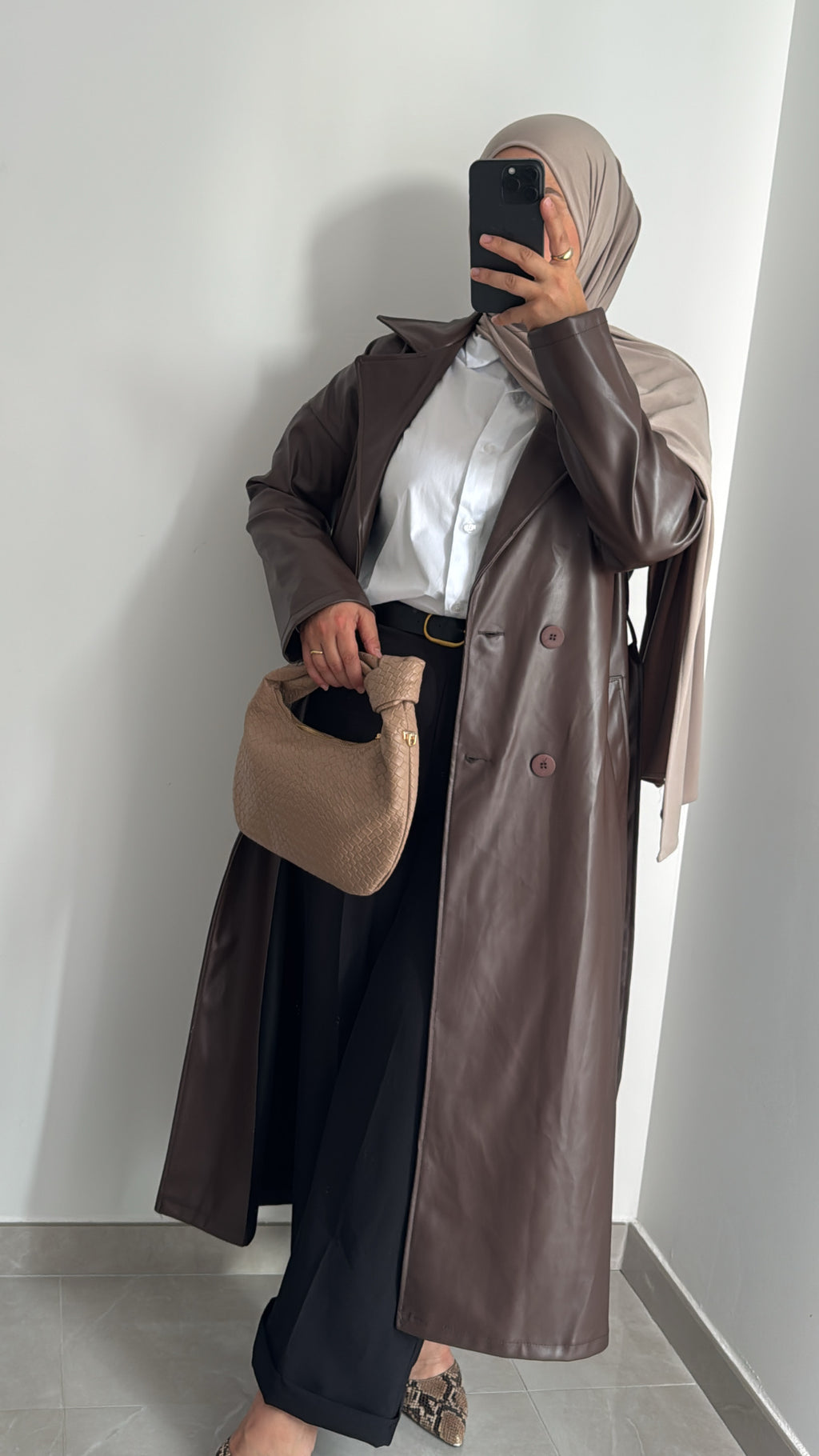 Trench similicuir - MARRON