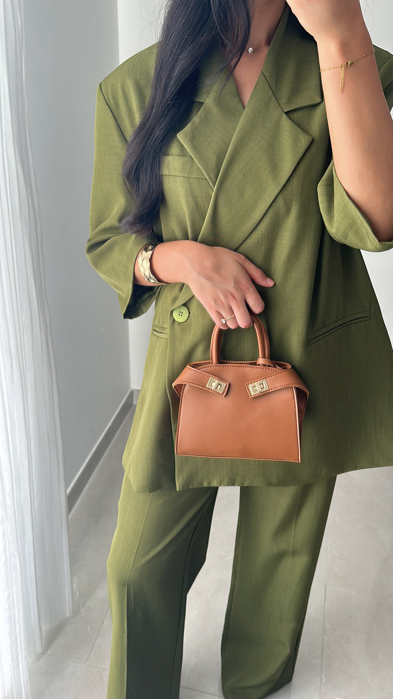 TAILLEUR SANAE MANCHE COURTE - VERT ANIS