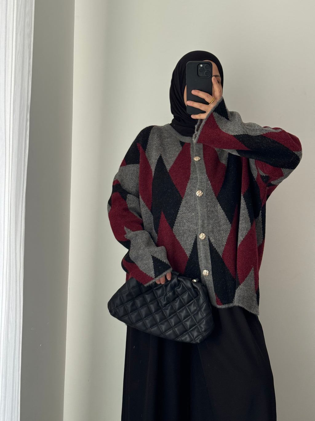 Gilet à motif losange