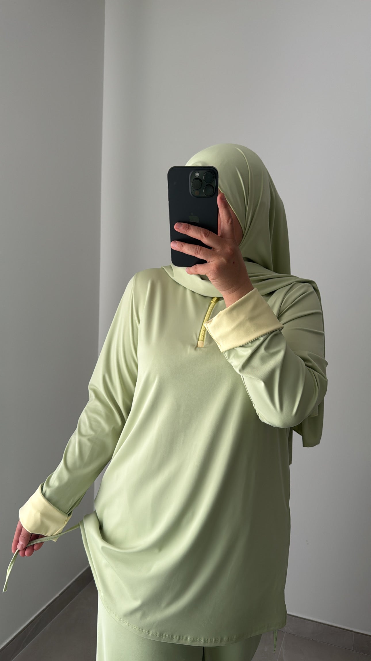 Burkini AZURA - VERT POMME /JAUNE
