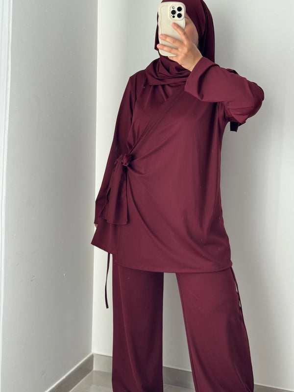 Burkini Soléa 3 pièces - BORDEAUX