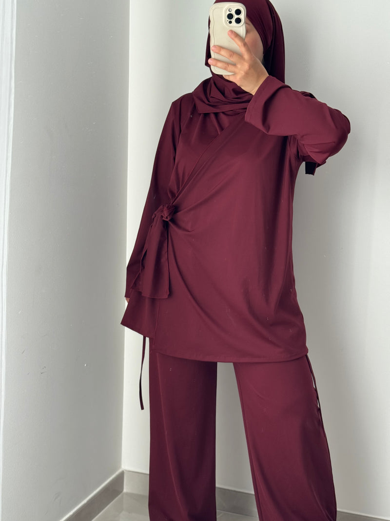Burkini Soléa 3 pièces - BORDEAUX