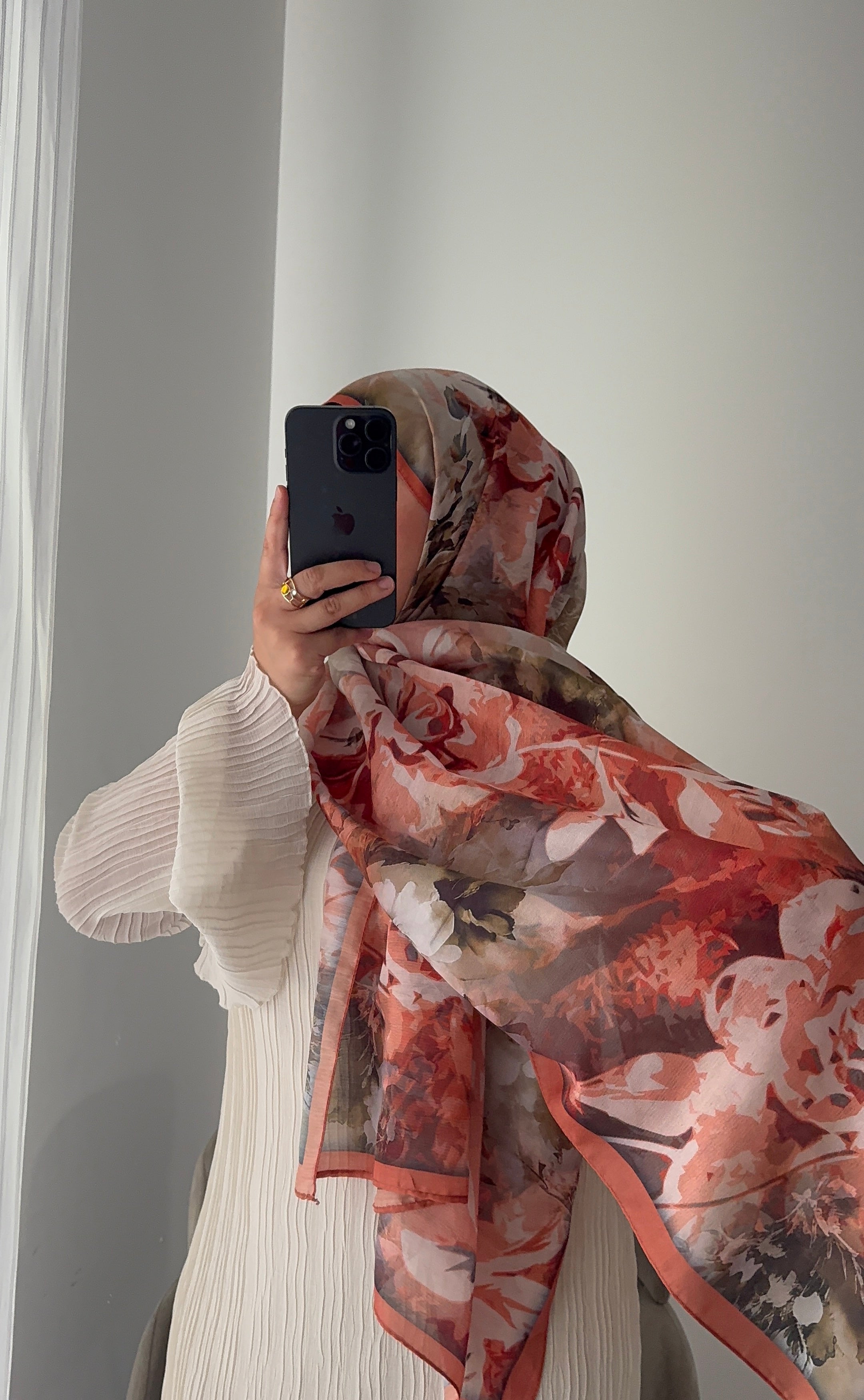HIJAB SOFT FLEURIE - 8 COLORIS