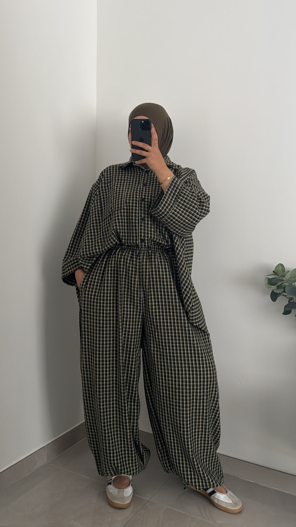Pantalon VICHY - KAKI