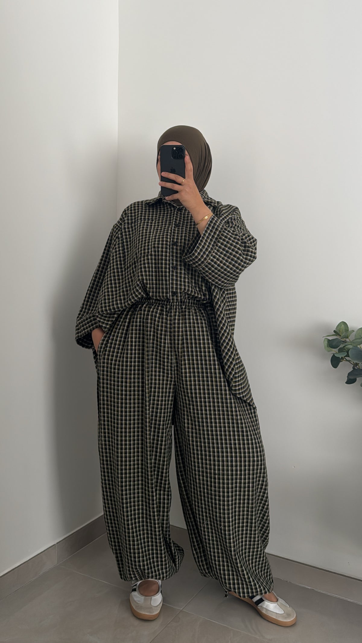 Pantalon VICHY - KAKI