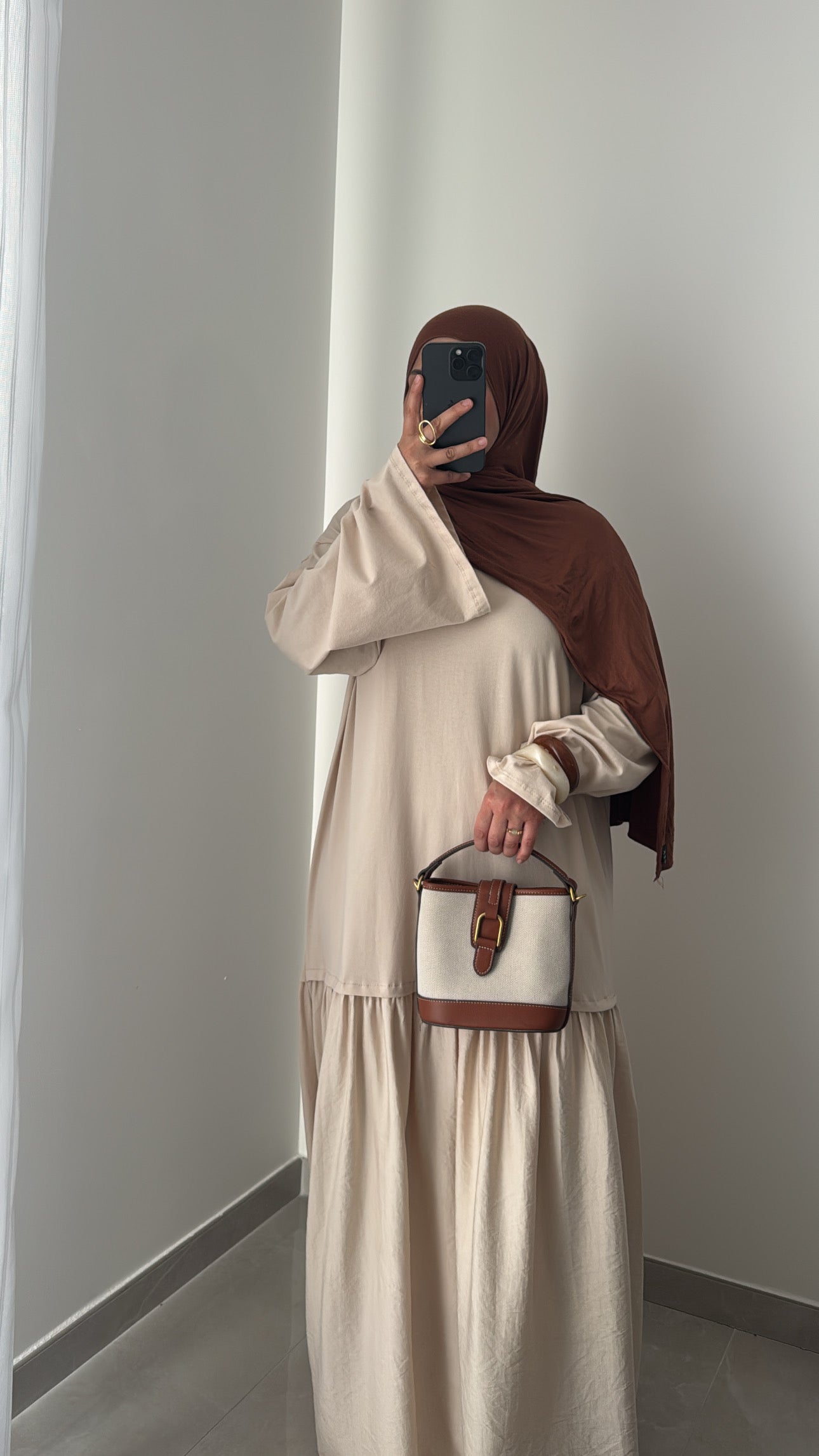 Robe BI- MATIÈRE - BEIGE