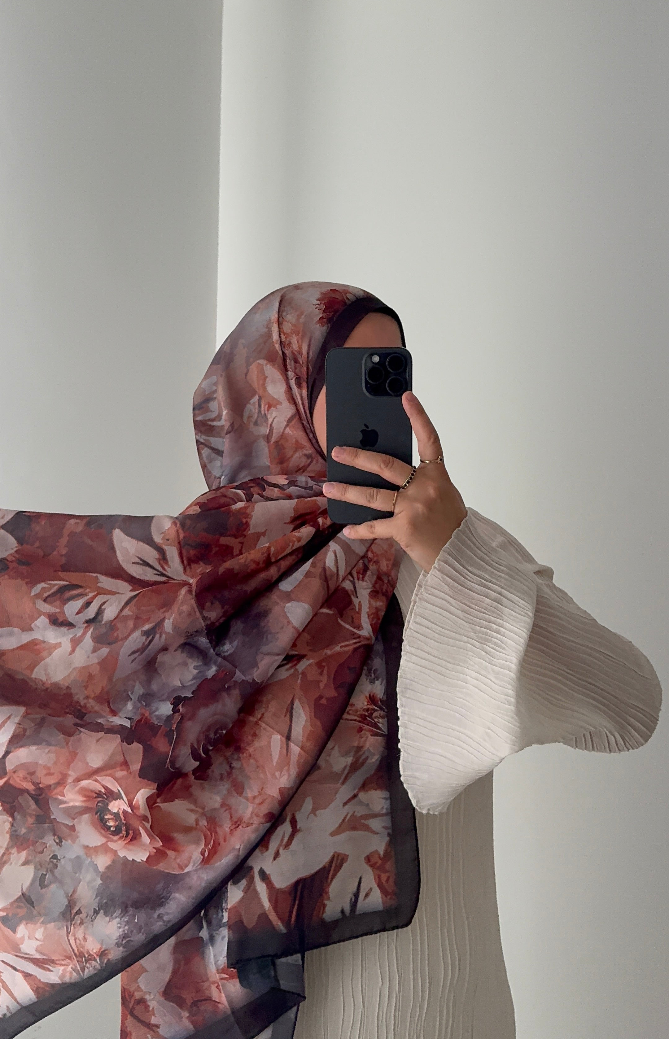 HIJAB SOFT FLEURIE - 8 COLORIS