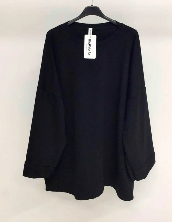 T-SHIRT MANCHES LONGUE - NOIR