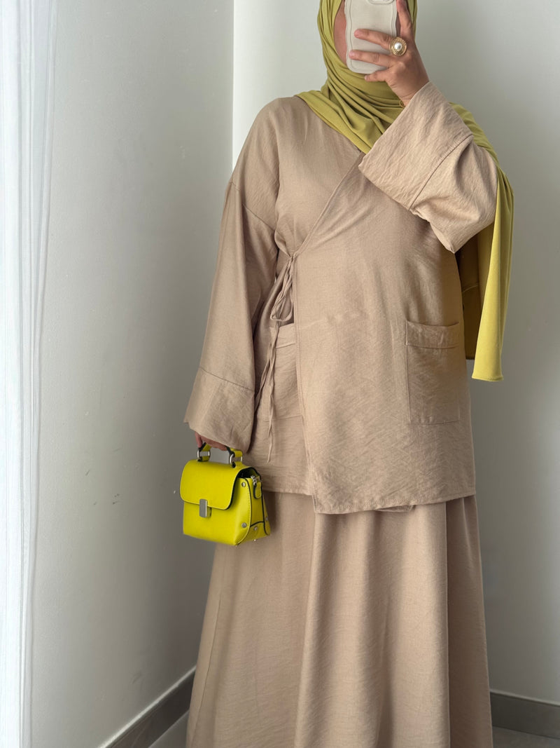 Ensemble IRIS -BEIGE FONCÉ