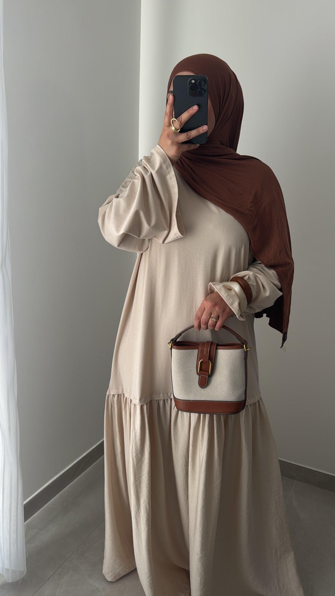 Robe BI- MATIÈRE - BEIGE