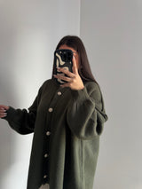 Gilet Oversize Boutonné - KAKI