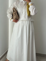 Ensemble chemise & jupe - BLANC
