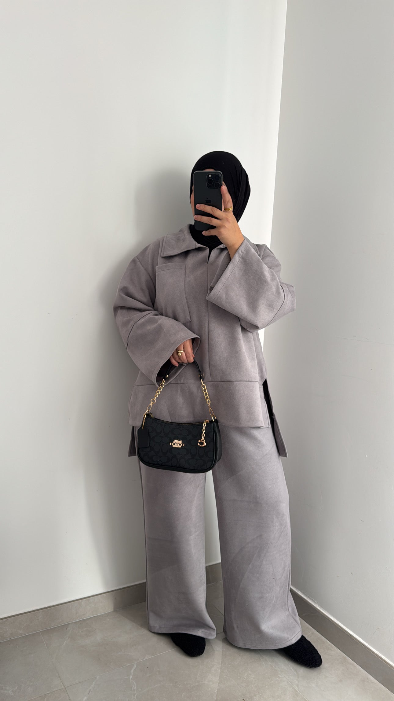 Ensemble SUEDA pantalon - GRIS