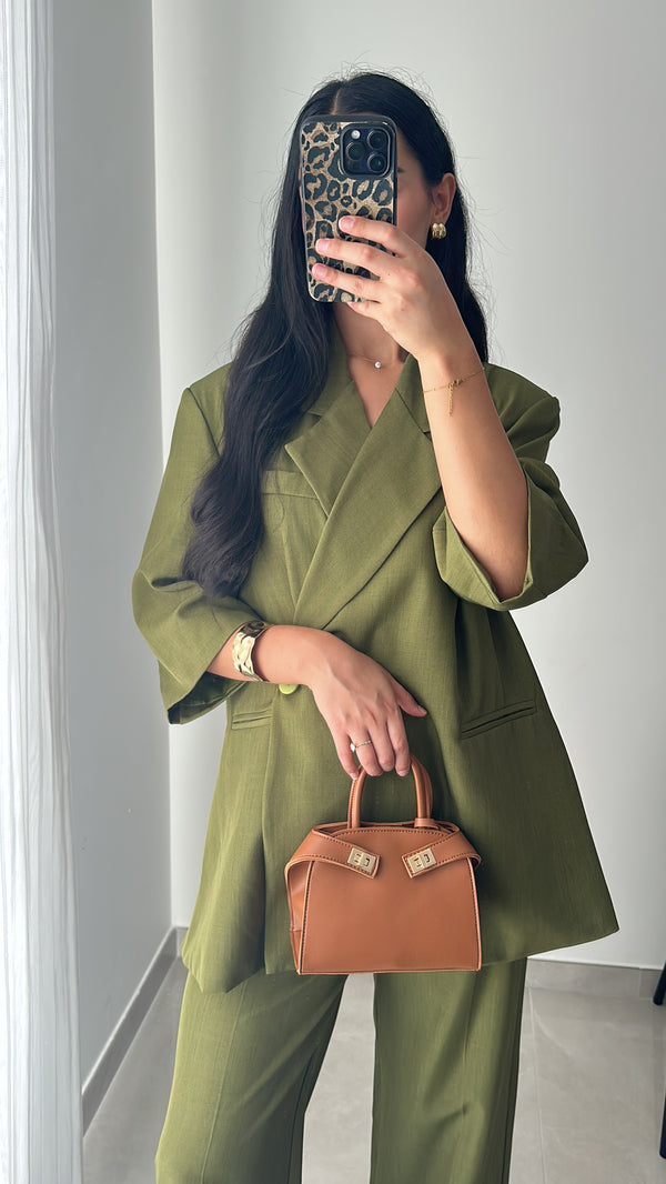 TAILLEUR SANAE MANCHE COURTE - VERT ANIS