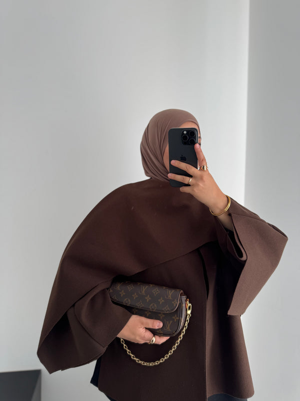 Veste cape - MARRON