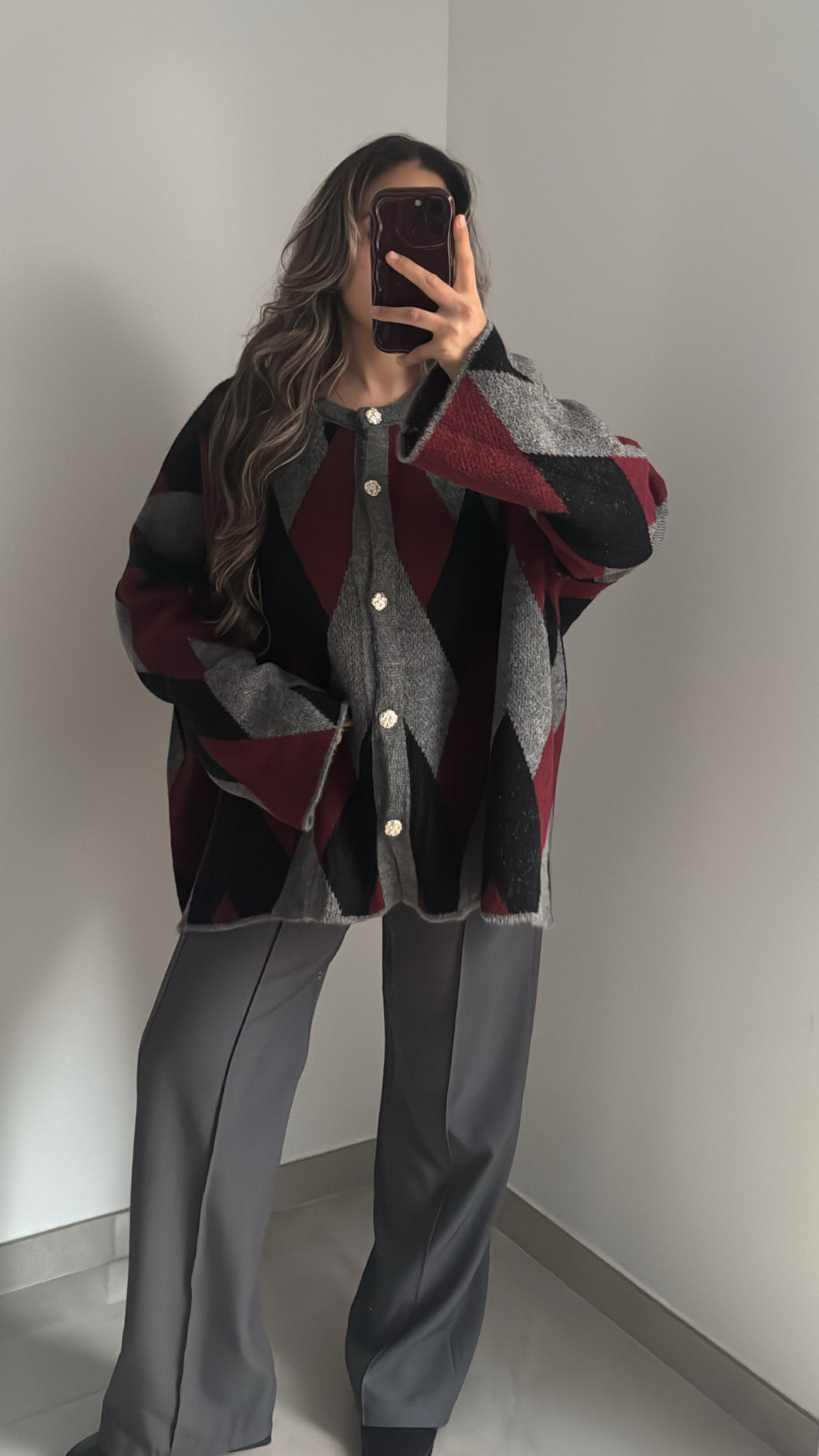 Gilet à motif losange