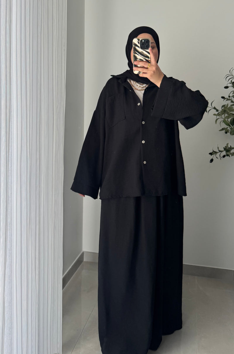 Ensemble LEGENDE CHEMISE /JUPE- NOIR