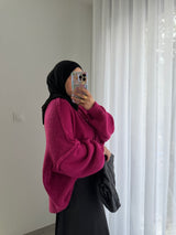 Gilet à boutons - FUSHIA